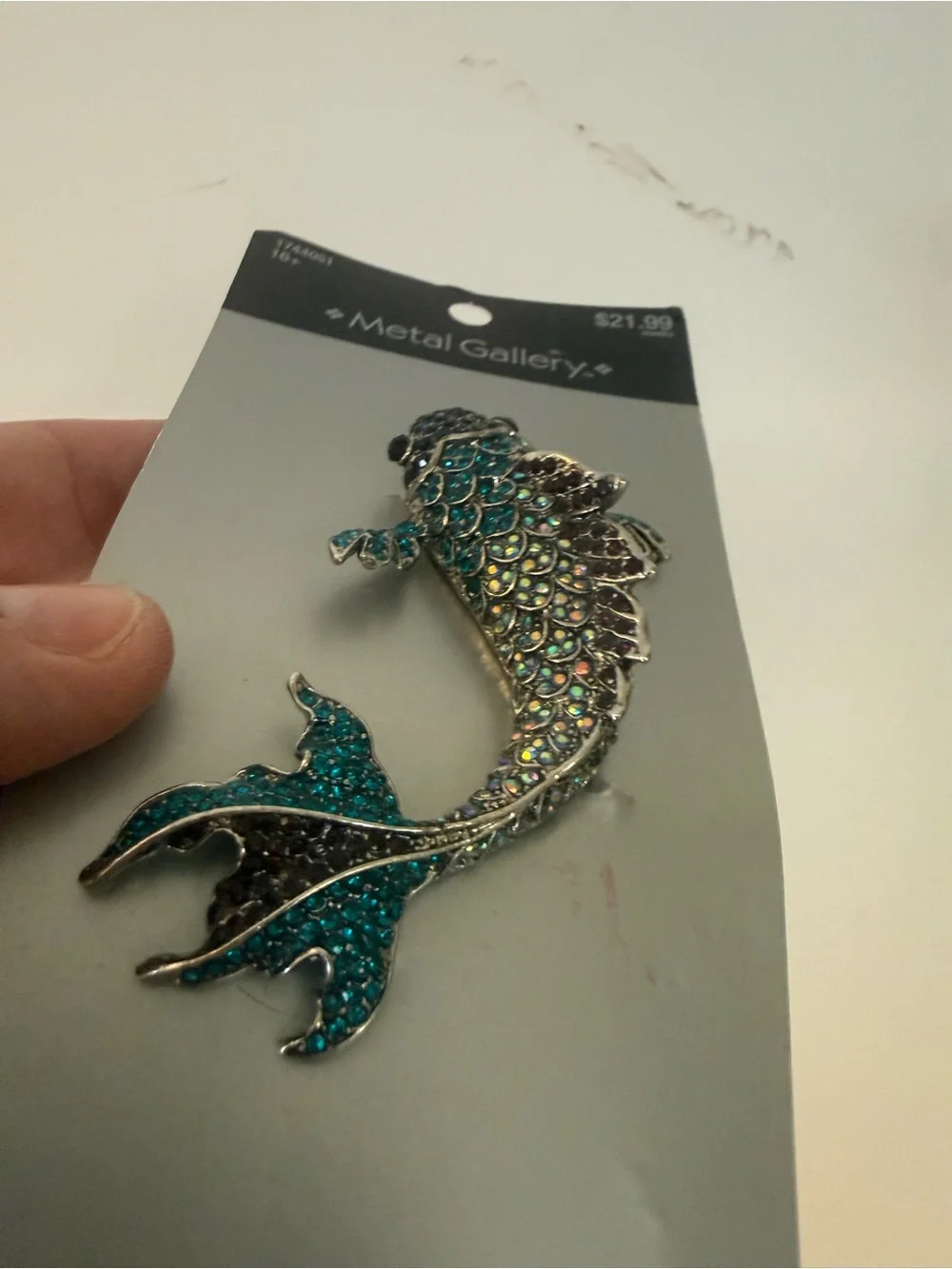 NWT Teal Koi Fish Brooch